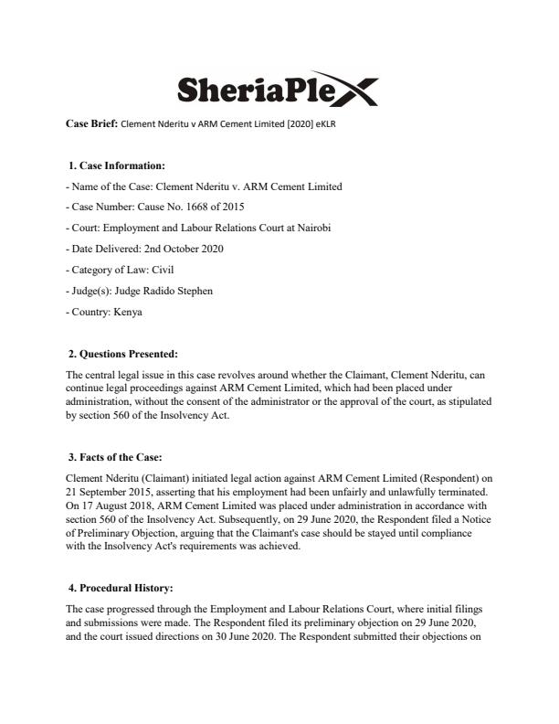Clement-Nderitu-v-ARM-Cement-Limited-[2020]-eKLR-Case-Summary_2258_0.jpg